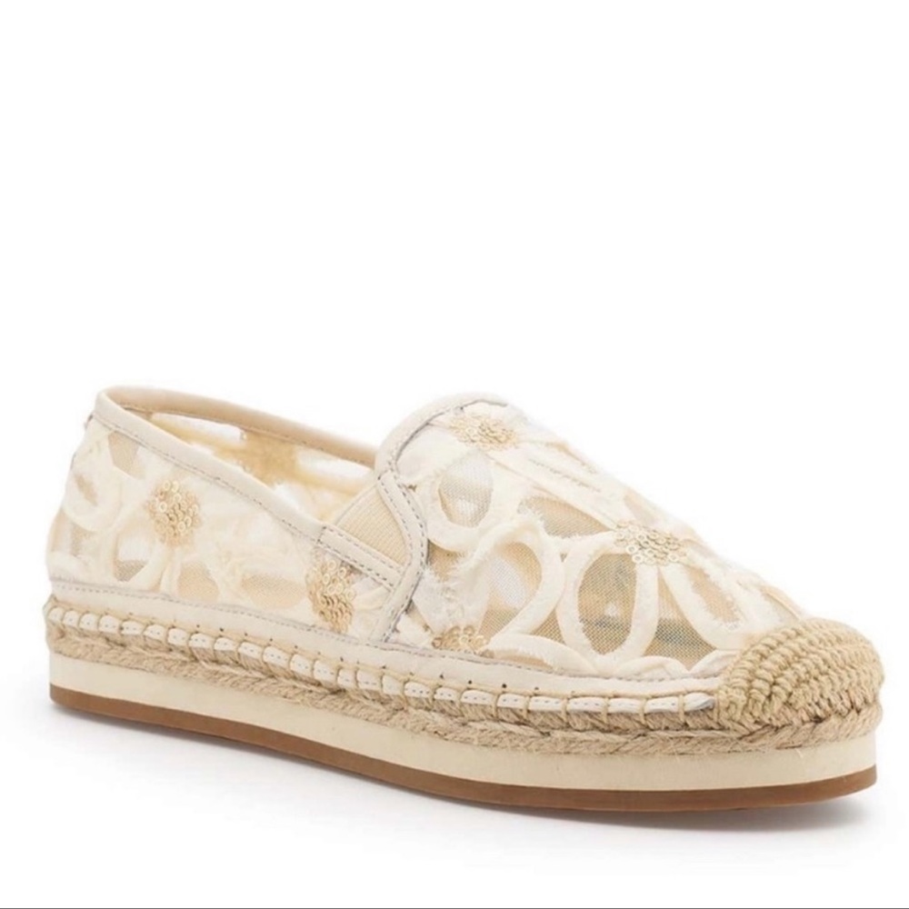 Botkier Sara Espadrille Platform Loafer White 9.5